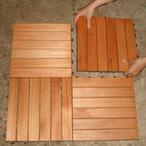 6 Slat Eucalyptus Interlocking Deck Tile