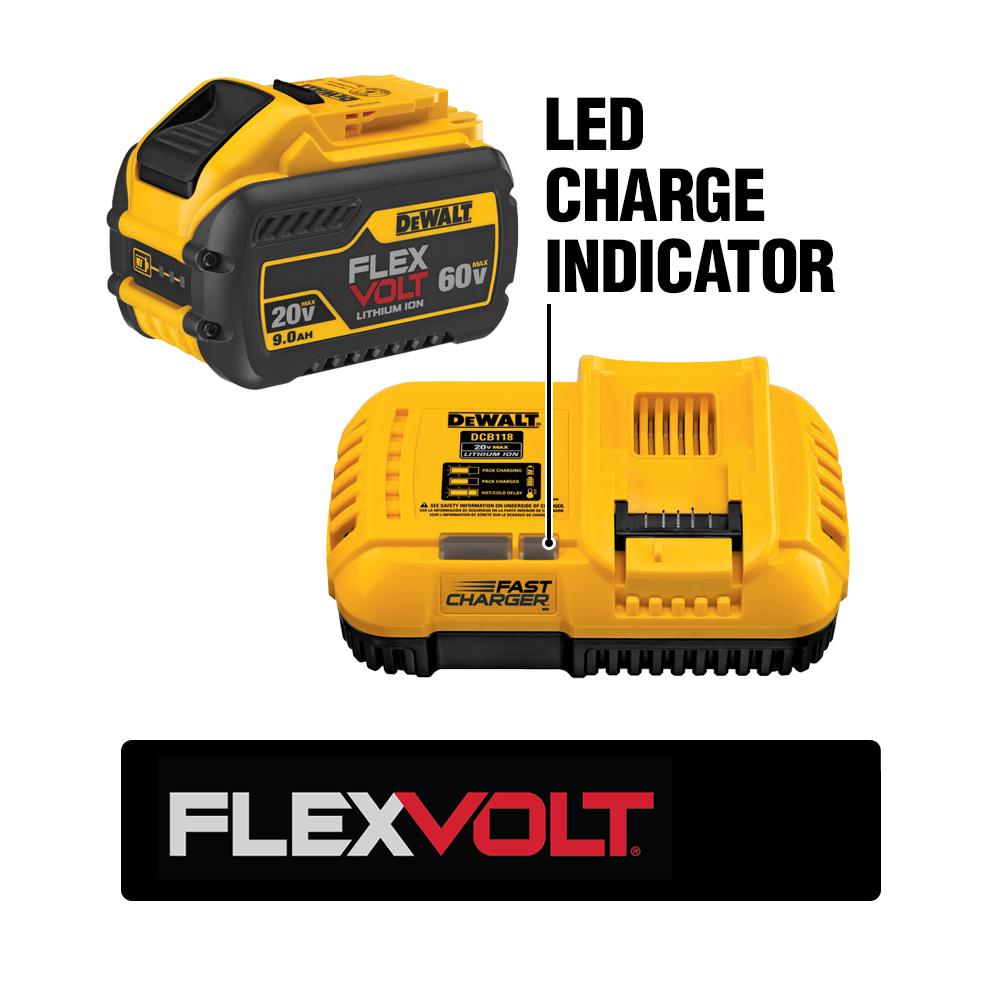 FLEXVOLT 20-Volt/60-Volt MAX Lithium-Ion Battery Pack with Fan Cooled Fast Charger