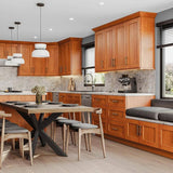 Home Decorators Collection Newport 18 in. W x 24 in. D x 90 in. H Assembled Plywood Pantry Kitchen Cabinet in Cinnamon with 4ROT Soft Close LH