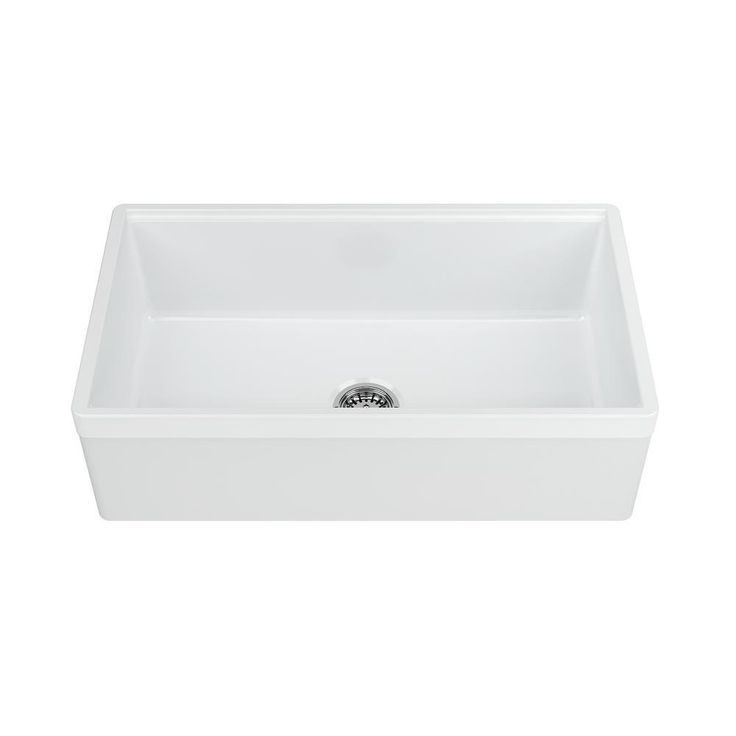 Yorkshire Farmhouse Fireclay 33 in. Single Bowl Kitchen Sink with Cutting-Board, Grid and Strainer in White