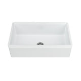 Yorkshire Farmhouse Fireclay 33 in. Single Bowl Kitchen Sink with Cutting-Board, Grid and Strainer in White