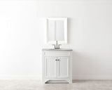 Style Selections Delyse 30-in White Single Sink Bathroom Vanity with Pepper Solid Surface Top