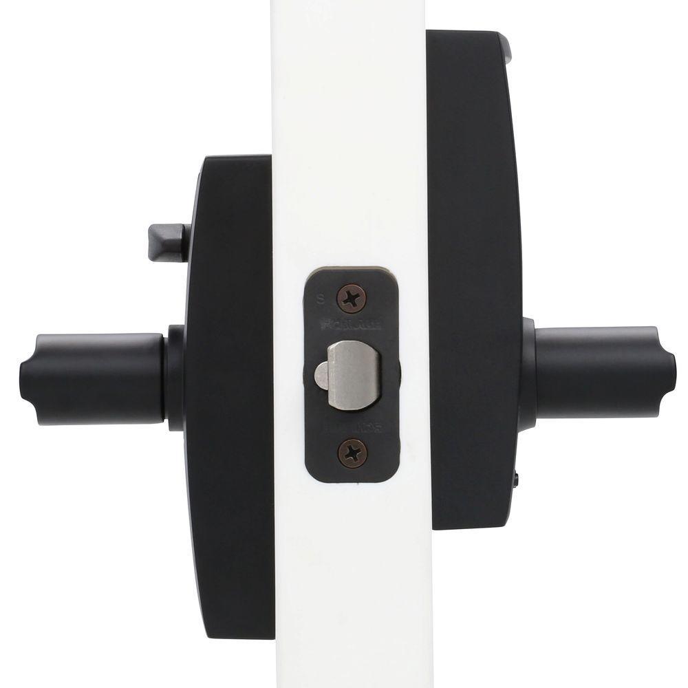 Century Matte Black Electronic Door Lock with Latitude Door Lever - Super Arbor