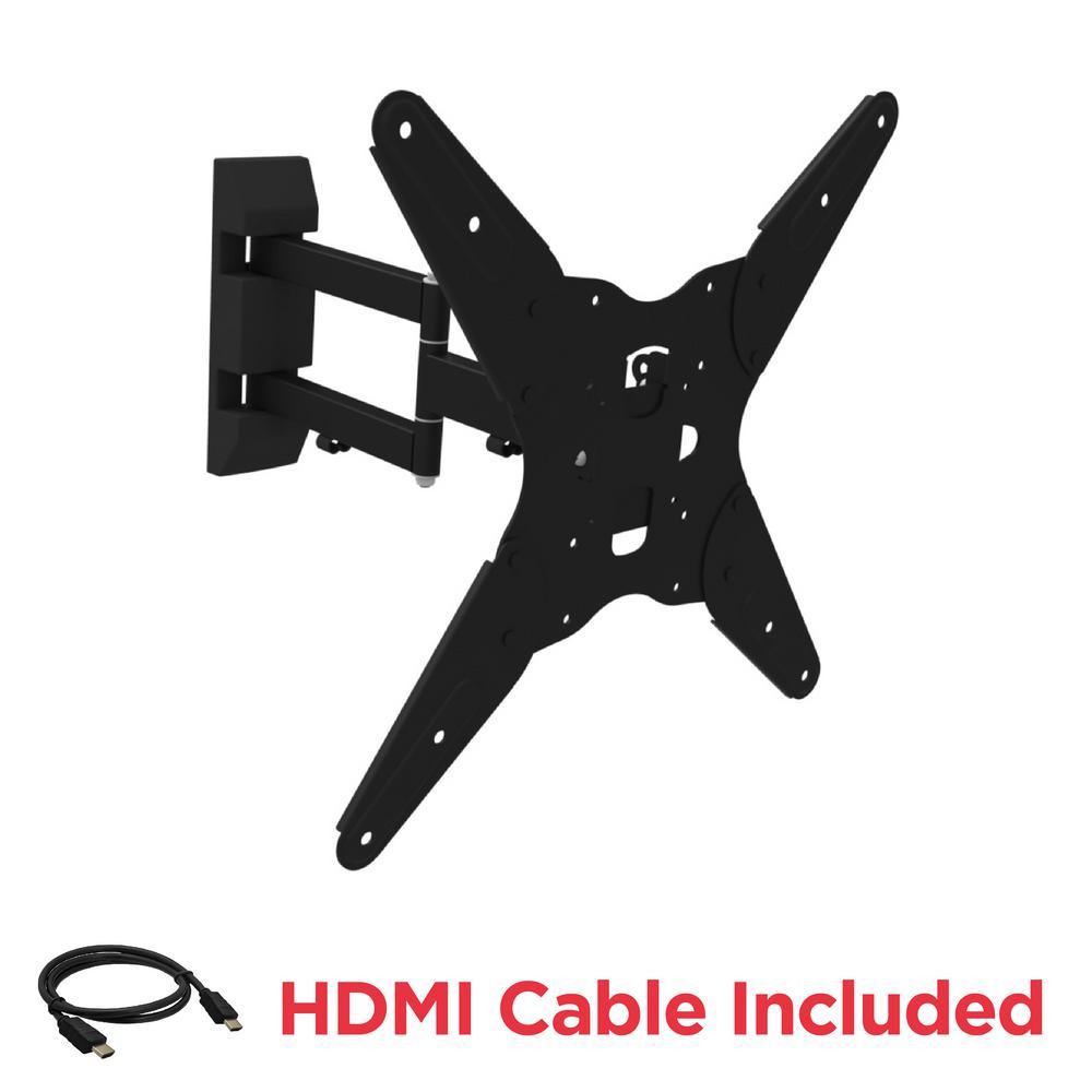 Full Motion Articulating Tilt/Swivel Universal Wall Mount for 17 in. - 55 in. TVs with HDMI Cable - Super Arbor
