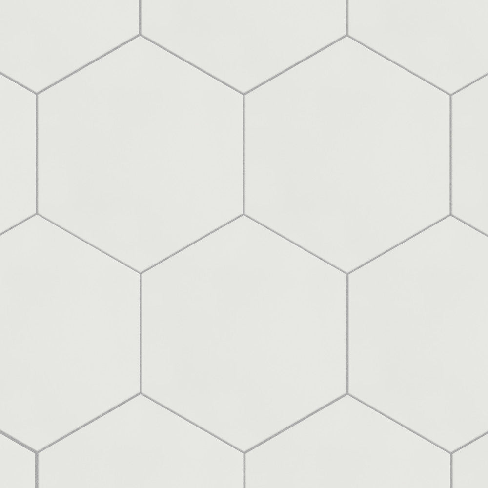 Merola Tile Textile Hex White 8-5/8 in. x 9-7/8 in. Porcelain Floor and Wall Tile (11.56 sq. ft. / case)
