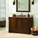 Creedmoor 48 in. W Bath Vanity Cabinet Only in Walnut with Right Hand Drawers - Super Arbor