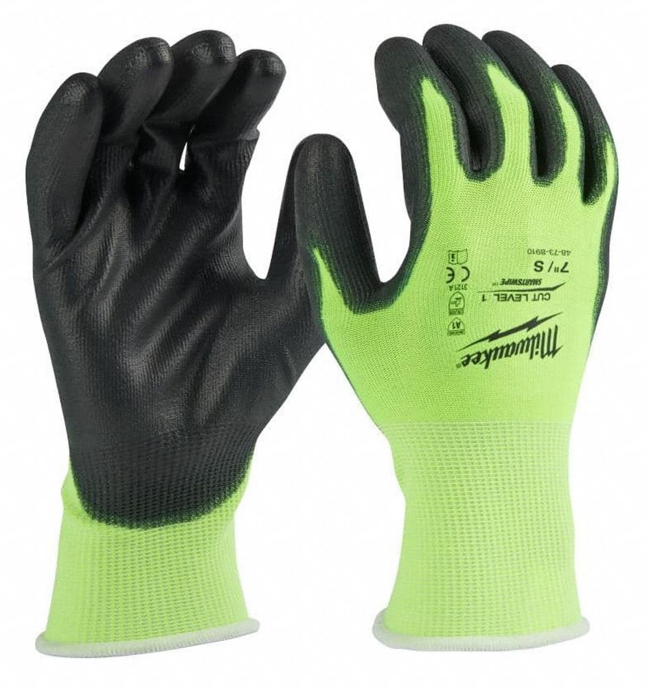 MILWAUKEE Polyurethane Palm Dipped Work Gloves - Small