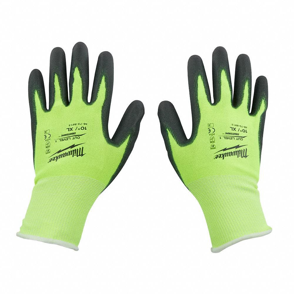 MILWAUKEE Polyurethane Palm Dipped Work Gloves - Small