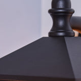 Project Source 2-Pack 8.77-in H Matte Black Outdoor Wall Lanterns, Medium Base (E-26) with Seeded Glass
