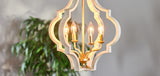 Progress Lighting Teigen 4-Light Antique White and Vintage Gold Transitional Geometric Medium Hanging Pendant Light