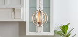 Progress Lighting Equinox 3-Light Burnished Silver Transitional Globe Medium Hanging Pendant Light
