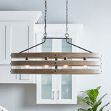 Progress Lighting Gulliver 4-Light Graphite Farmhouse Linear Large Hanging Kitchen Island Light