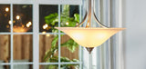 Kichler Dover 3-Light Brushed Nickel Transitional Seeded Glass Bowl Medium Hanging Single