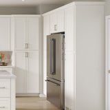 allen + roth McKeller 30-in W x 18.125-in H x 24-in D Linen Wall Fully Assembled Cabinet (Flat Panel Square Door Style)