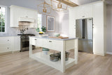 allen + roth McKeller 33-in W x 34.5-in H x 24-in D Linen 1-Drawer Base Fully Assembled Cabinet (Flat Panel Mitered Style)