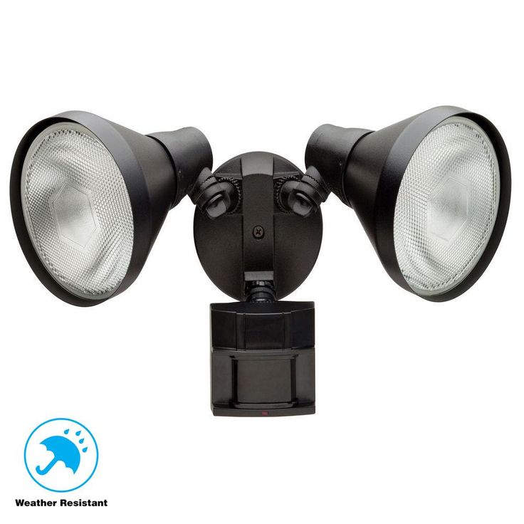 Defiant 110 Degree Black Motion Activated Outdoor Flood Light