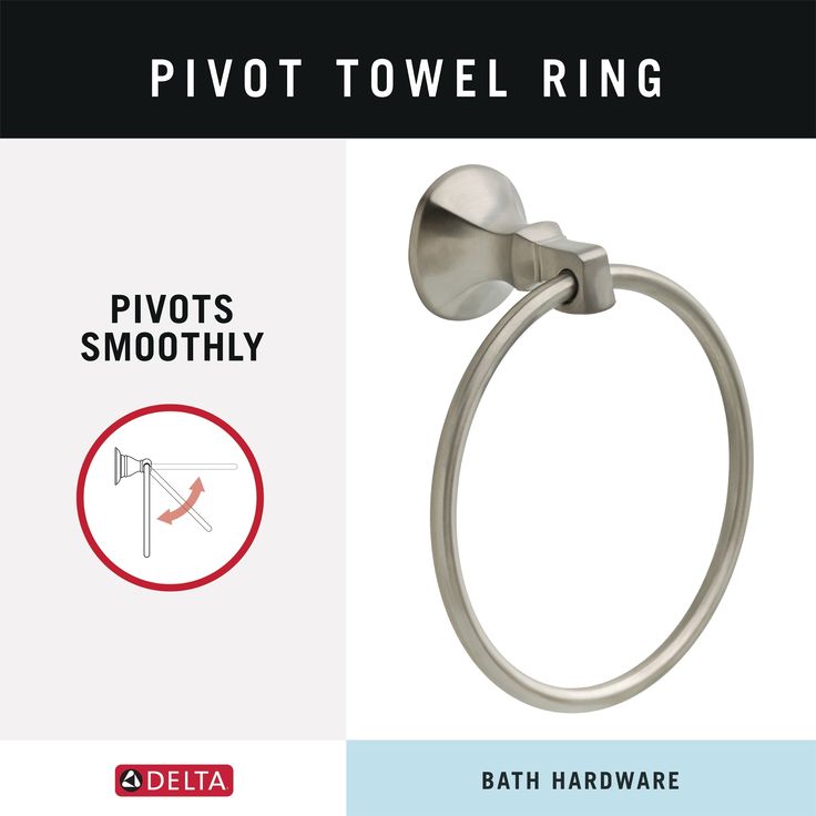 Delta Ashlyn Brilliance Stainless Steel Wall Mount Towel Ring