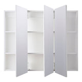 Style Selections 36.25-in x 29.75-in Surface Mount White Mirrored Medicine Cabinet