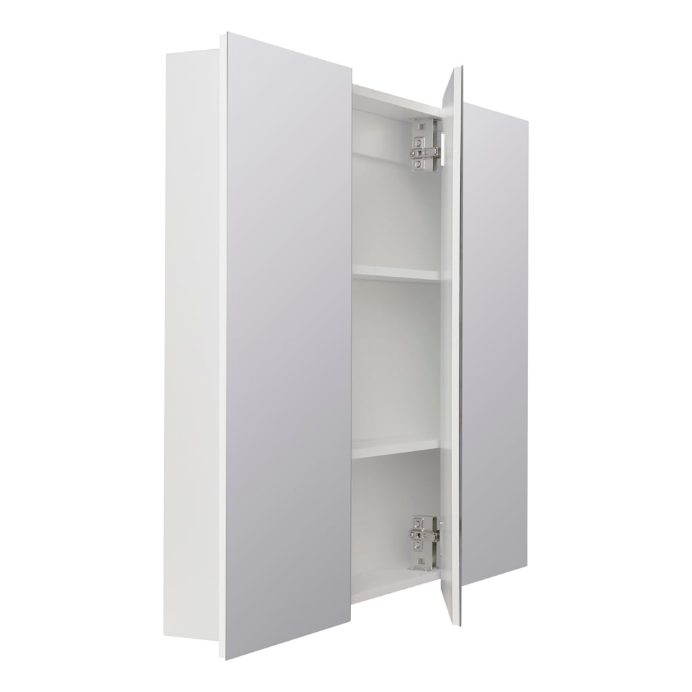 Style Selections 36.25-in x 29.75-in Surface Mount White Mirrored Medicine Cabinet