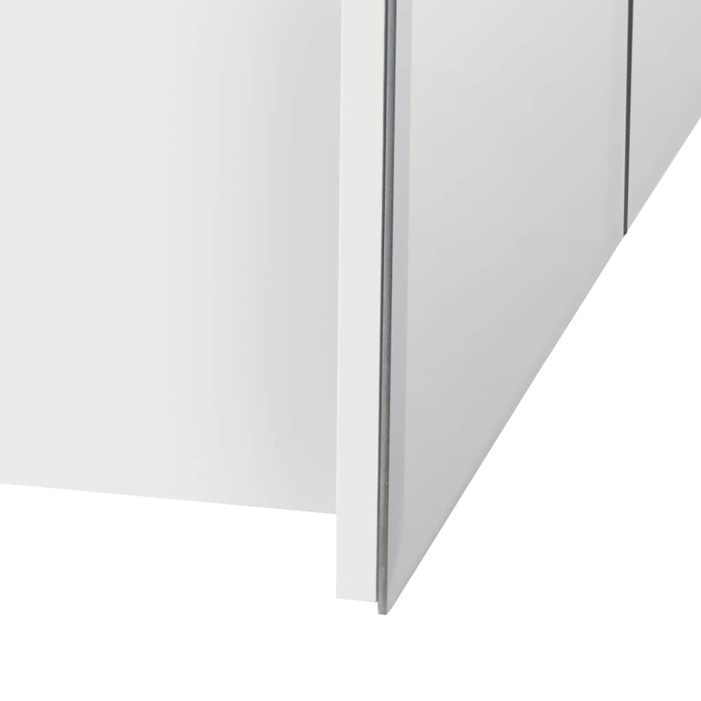 Style Selections 36.25-in x 29.75-in Surface Mount White Mirrored Medicine Cabinet