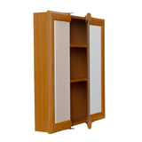 Project Source 24.25-in x 24-in Surface Mount Oak Mirrored Medicine Cabinet