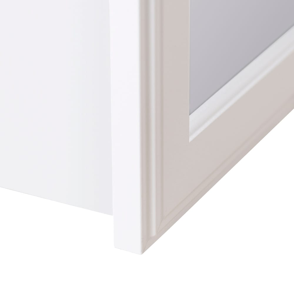 Project Source 24.25-in x 24-in Surface Mount White Mirrored Medicine Cabinet