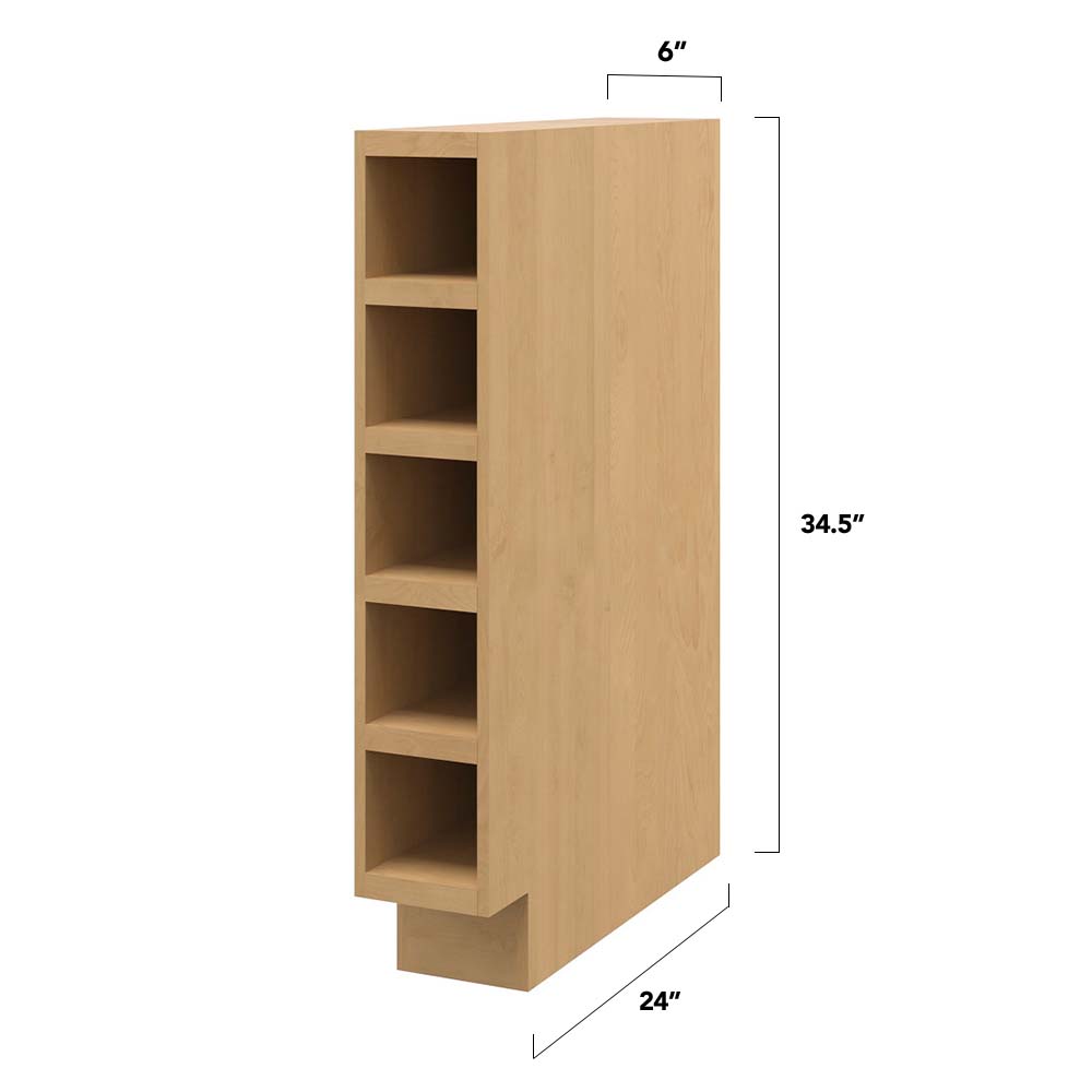 allen + roth Innsbrook 6-in W x 34.5-in H x 24-in D Rye Open Cube Organizer Base Fully Assembled Cabinet (Flat Panel Style)