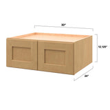 allen + roth Innsbrook 30-in W x 12.125-in H x 24-in D Rye Wall Fully Assembled Cabinet (Flat Panel Shaker Door Style)