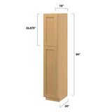 allen + roth Innsbrook 15-in W x 84-in H x 24-in D Rye Pantry Fully Assembled Cabinet (Flat Panel Shaker Door Style)