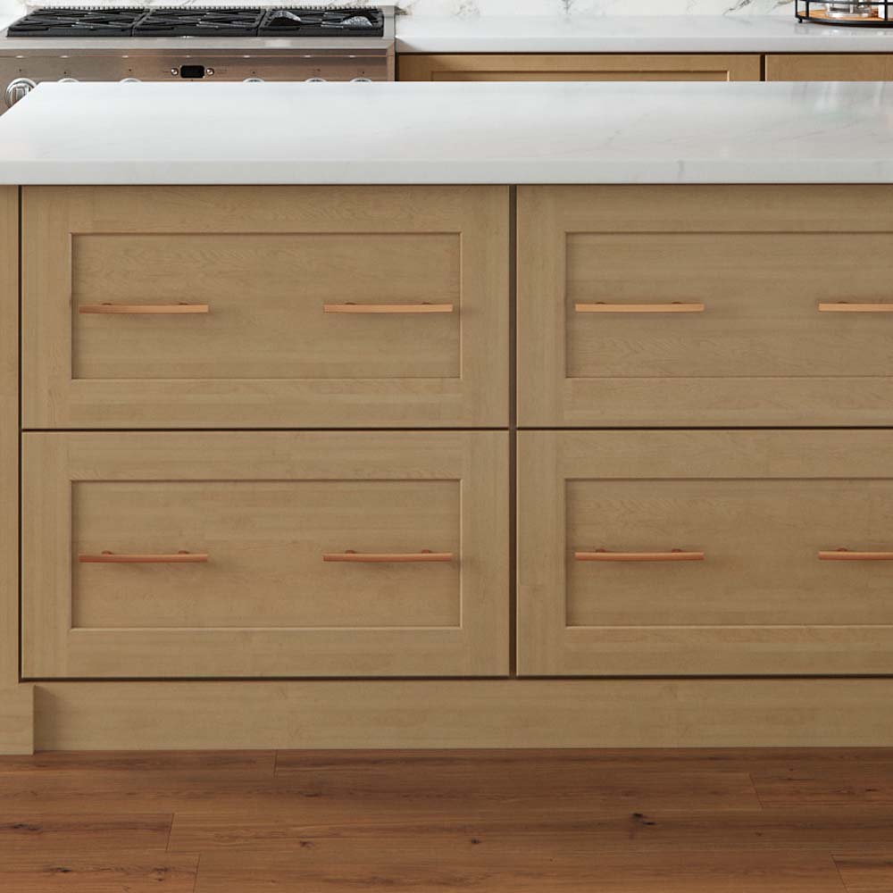 allen + roth Innsbrook 30-in W x 34.5-in H x 24-in D Rye 2-Drawer Base Fully Assembled Cabinet (Flat Panel Style)