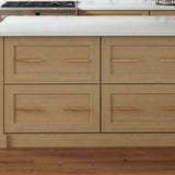 allen + roth Innsbrook 30-in W x 34.5-in H x 24-in D Rye 2-Drawer Base Fully Assembled Cabinet (Flat Panel Style)
