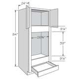 allen + roth Galway 33-in W x 84-in H x 24-in D Sage 1-Drawer Base Fully Assembled Cabinet (Flat Panel Shaker Style)