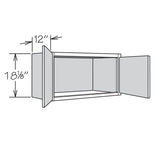 allen + roth Galway 33-in W x 18.125-in H x 12-in D Sage Wall Fully Assembled Cabinet (Flat Panel Shaker Door Style)