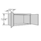 allen + roth Innsbrook 30-in W x 18.125-in H x 12-in D Rye Wall Fully Assembled Cabinet (Flat Panel Shaker Door Style)