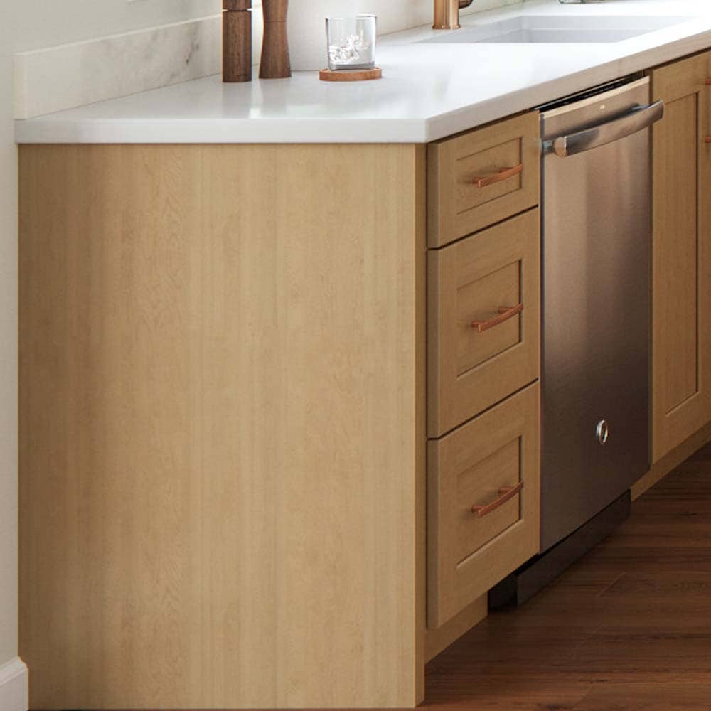 allen + roth Innsbrook 30-in W x 34.5-in H x 24-in D Rye 3-Drawer Base Fully Assembled Cabinet (Flat Panel Style)