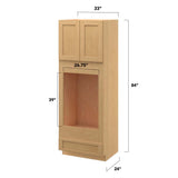 allen + roth Innsbrook 33-in W x 84-in H x 24-in D Rye 1-Drawer Base Fully Assembled Cabinet (Flat Panel Shaker Style)