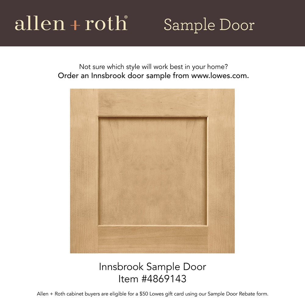 allen + roth Innsbrook 24-in W x 30.125-in H x 12-in D Rye Diagonal Corner Wall Fully Assembled Cabinet (Flat Panel Shaker Style)