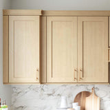 allen + roth Innsbrook 30-in W x 24.5-in H x 12-in D Rye Wall Fully Assembled Cabinet (Flat Panel Shaker Door Style)