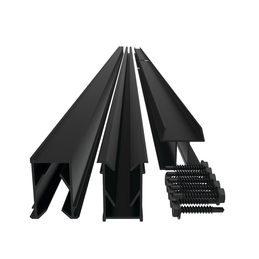 Freedom 78.88-in x 3.75-in Matte Black Aluminum Line Connector (5-Pack)