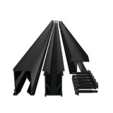 Freedom 78.88-in x 3.75-in Matte Black Aluminum Line Connector (5-Pack)