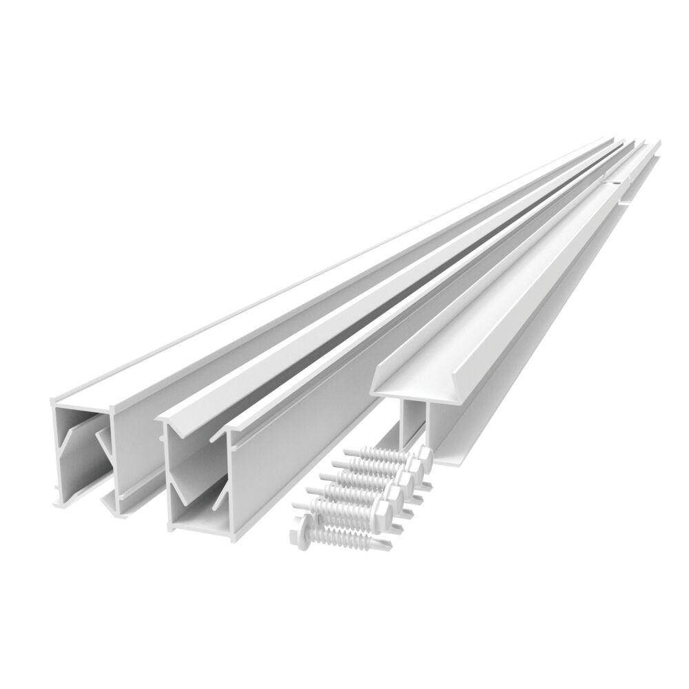 Freedom 78.88-in x 3.75-in White Aluminum Line Connector (5-Pack)