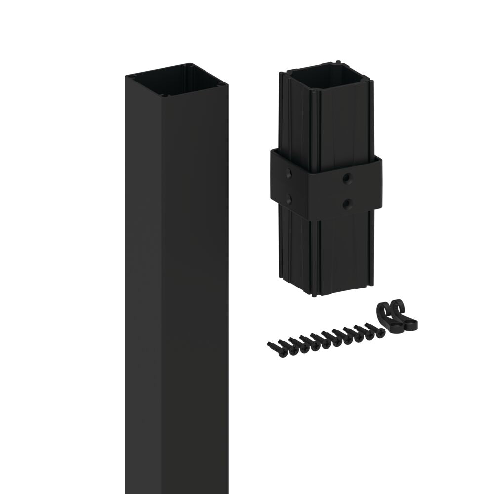 Freedom 2.5-in x 2.5-in x 6-ft Matte Black Aluminum Deck Post Extension