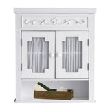 Teamson Home Lisbon 21-in x 24.19-in x 7-in White Bathroom Wall Cabinet