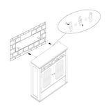 Teamson Home Lisbon 21-in x 24.19-in x 7-in White Bathroom Wall Cabinet