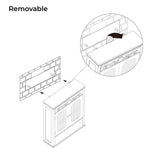 Teamson Home Lisbon 21-in x 24.19-in x 7-in White Bathroom Wall Cabinet