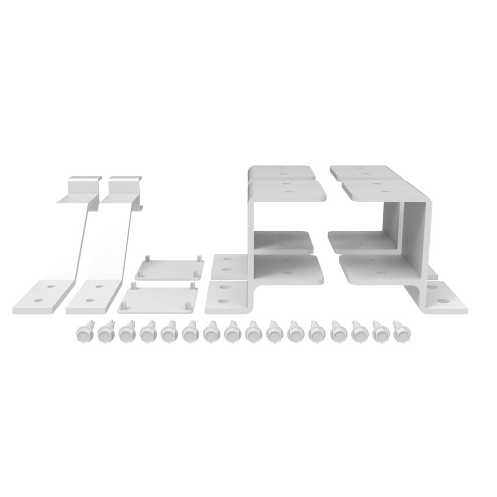 Freedom 6.438-in x 3.313-in VersaRail White Aluminum Fascia Mount Bracket