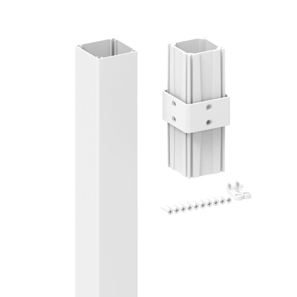 Freedom 2.5-in x 2.5-in x 6-ft White Aluminum Deck Post Extension