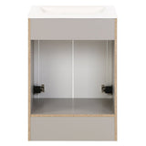 Diamond NOW Brenton 24-in Gray Single Sink Bathroom Vanity with White Cultured Marble Top