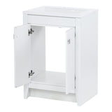 Diamond NOW Brenton 24-in White Single Sink Bathroom Vanity with White Cultured Marble Top