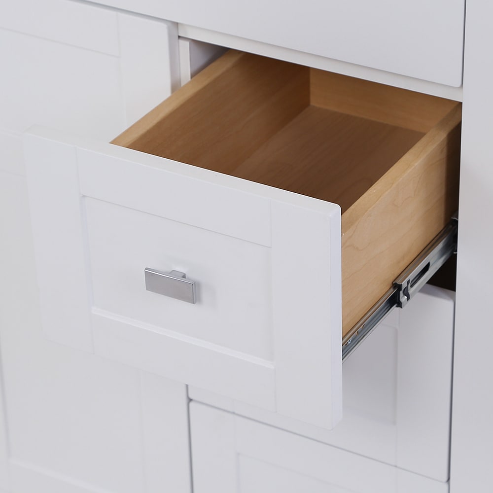 Diamond NOW Brenton 60-in White Double Sink Bathroom Vanity with White Cultured Marble Top